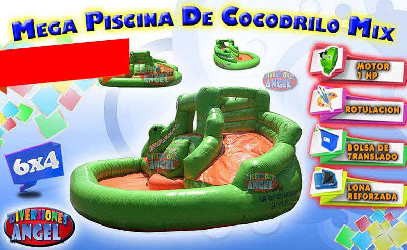 Venta de Brincolines Inflables Mega Piscina de Cocodrilo Mix, Venta de  Brincolines Mega Piscina de Cocodrilo Mix, Venta de Inflables Mega Piscina  de Cocodrilo Mix, Venta de Juegos Inflables Mega Piscina de